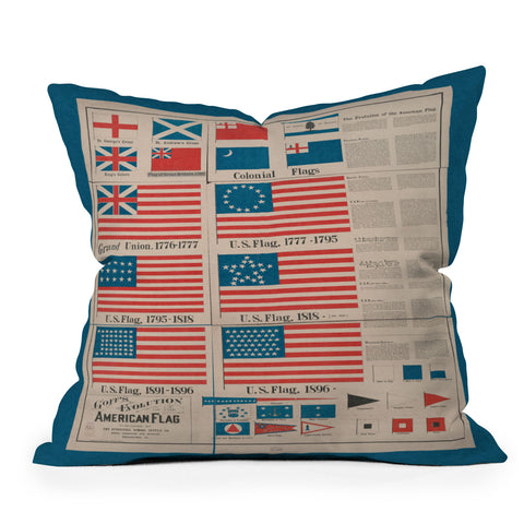 DENY Designs Goff s Evolution of the American Flag Throw Pillow