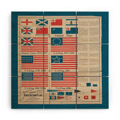 DENY Designs Goff s Evolution of the American Flag Wood Wall Mural