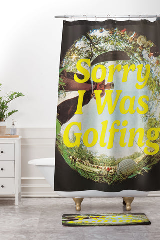 DENY Designs GolfFisheye Shower Curtain And Mat