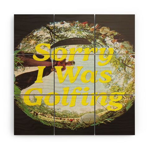 DENY Designs GolfFisheye Wood Wall Mural