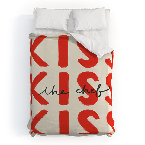 DENY Designs Kiss The Chef Duvet Cover