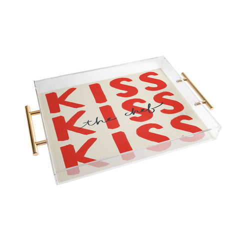 DENY Designs Kiss The Chef Acrylic Tray