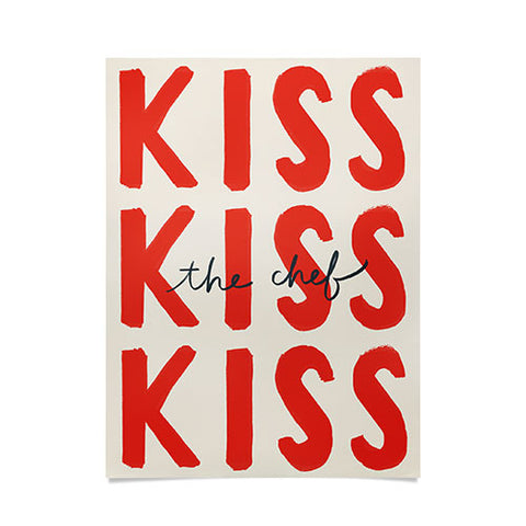 DENY Designs Kiss The Chef Poster