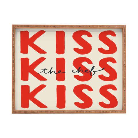 DENY Designs Kiss The Chef Rectangular Tray