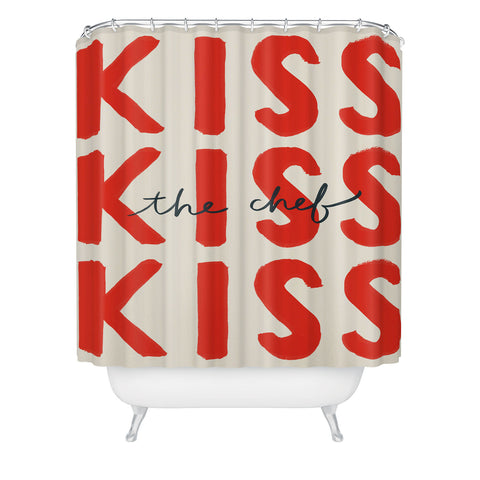 DENY Designs Kiss The Chef Shower Curtain