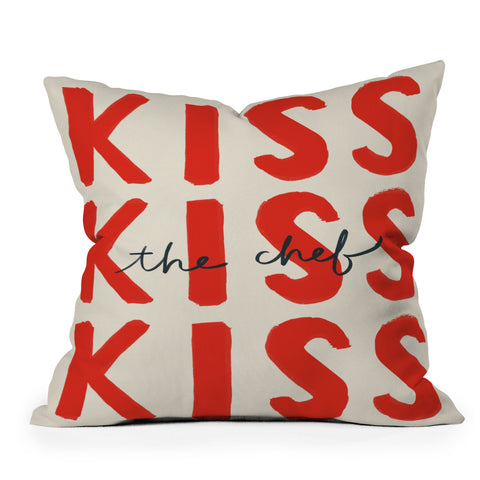 DENY Designs Kiss The Chef Outdoor Throw Pillow