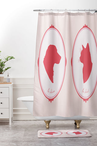 DENY Designs kit cameo Shower Curtain And Mat