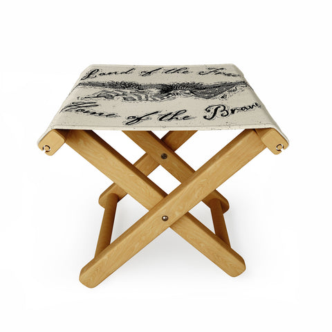 DENY Designs Land of the Free Eagle Folding Stool