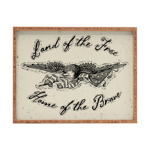 DENY Designs Land of the Free Eagle Rectangular Tray