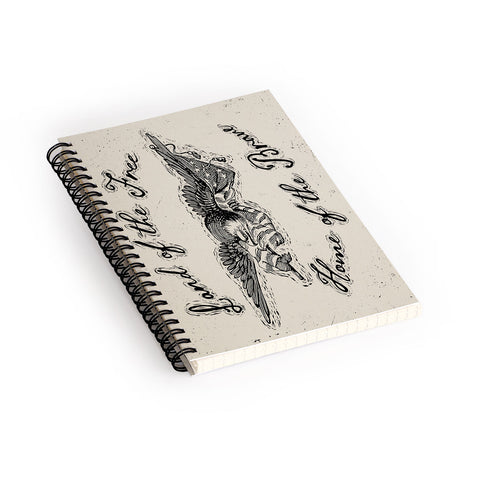 DENY Designs Land of the Free Eagle Spiral Notebook