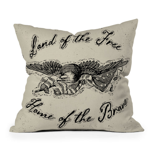 DENY Designs Land of the Free Eagle Throw Pillow