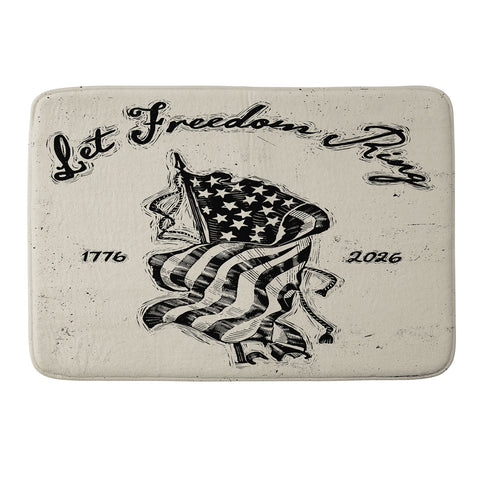 DENY Designs Let Freedom Ring Block Memory Foam Bath Mat
