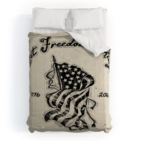 DENY Designs Let Freedom Ring Block Comforter