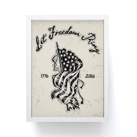DENY Designs Let Freedom Ring Block Framed Mini Art Print