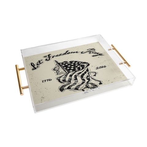 DENY Designs Let Freedom Ring Block Acrylic Tray