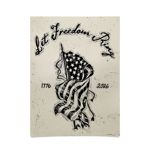 DENY Designs Let Freedom Ring Block Poster