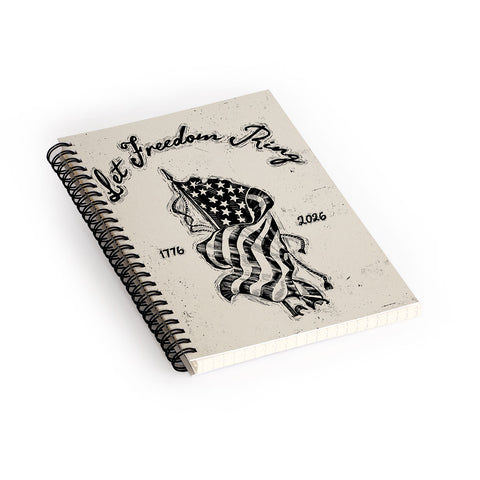 DENY Designs Let Freedom Ring Block Spiral Notebook