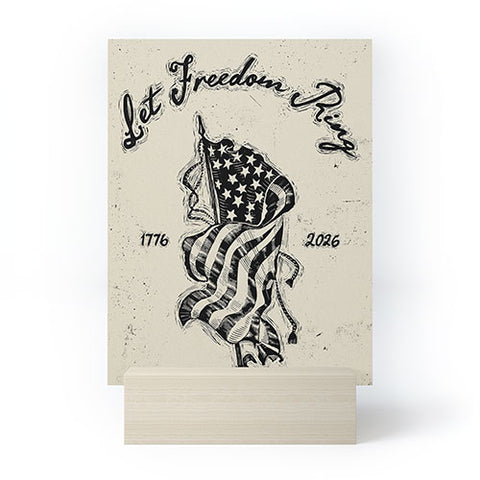 DENY Designs Let Freedom Ring Block Mini Art Print