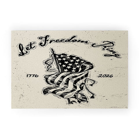 DENY Designs Let Freedom Ring Block Welcome Mat