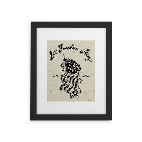 DENY Designs Let Freedom Ring Block Framed Art Print