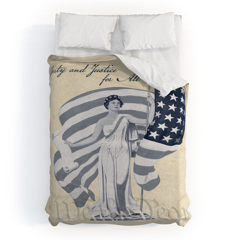 DENY Designs Liberty and Justice Woman Duvet Cover