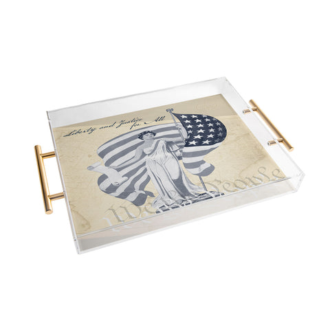 DENY Designs Liberty and Justice Woman Acrylic Tray