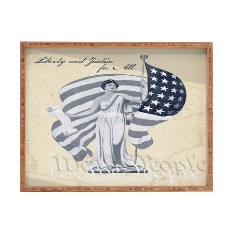 DENY Designs Liberty and Justice Woman Rectangular Tray
