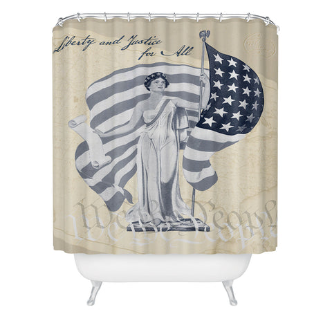 DENY Designs Liberty and Justice Woman Shower Curtain