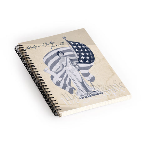 DENY Designs Liberty and Justice Woman Spiral Notebook