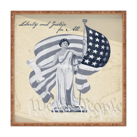 DENY Designs Liberty and Justice Woman Square Tray