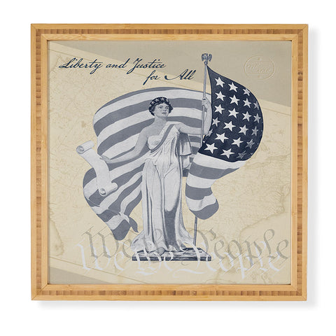 DENY Designs Liberty and Justice Woman Framed Wall Art