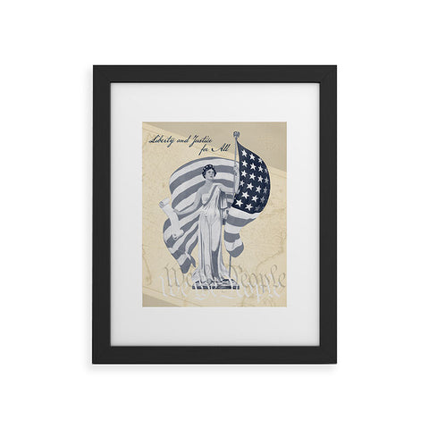 DENY Designs Liberty and Justice Woman Framed Art Print