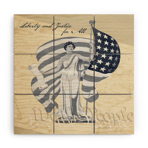 DENY Designs Liberty and Justice Woman Wood Wall Mural