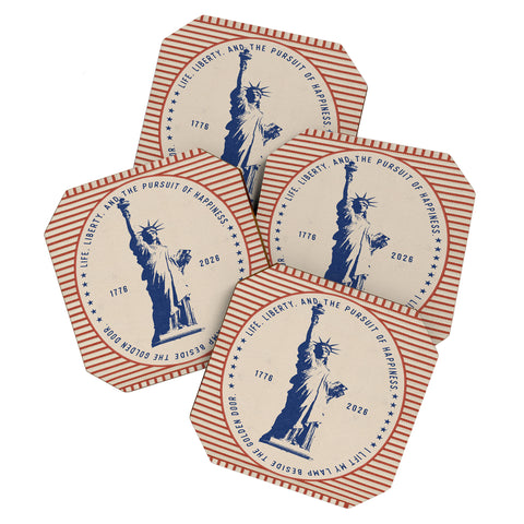 DENY Designs Life Liberty Coaster Set