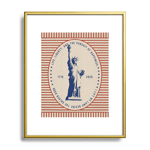 DENY Designs Life Liberty Metal Framed Art Print