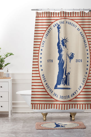DENY Designs Life Liberty Shower Curtain And Mat