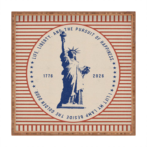 DENY Designs Life Liberty Square Tray