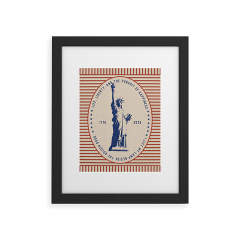 DENY Designs Life Liberty Framed Art Print