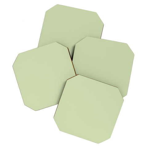 DENY Designs Light Green 580c Coaster Set