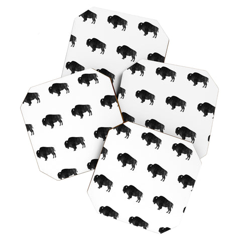 DENY Designs Midnight Bison Coaster Set