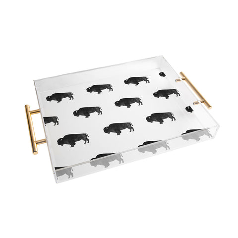 DENY Designs Midnight Bison Acrylic Tray