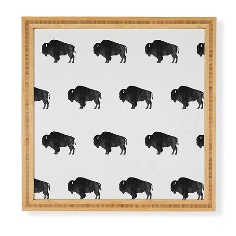 DENY Designs Midnight Bison Framed Wall Art