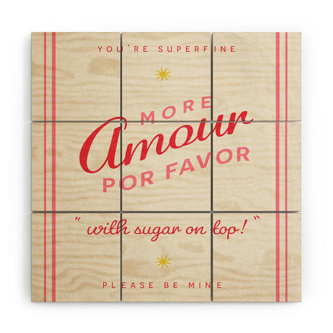 DENY Designs More Amour Wood Wall Mural