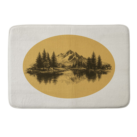 DENY Designs mountain vignette Memory Foam Bath Mat