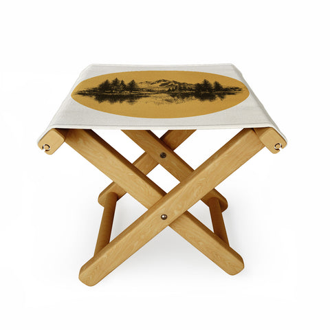 DENY Designs mountain vignette Folding Stool