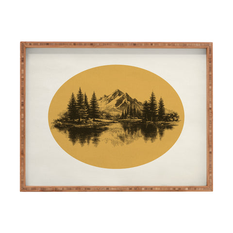 DENY Designs mountain vignette Rectangular Tray