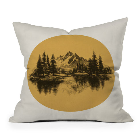 DENY Designs mountain vignette Throw Pillow