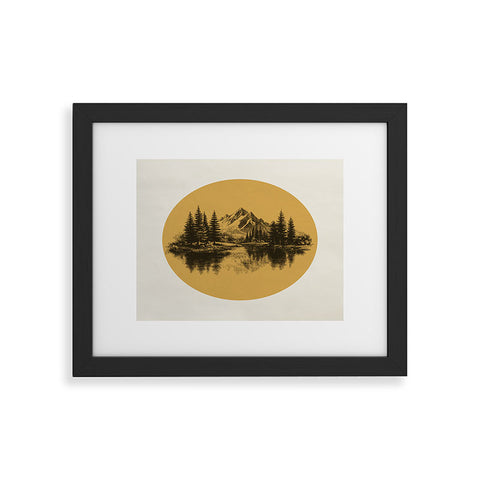 DENY Designs mountain vignette Framed Art Print