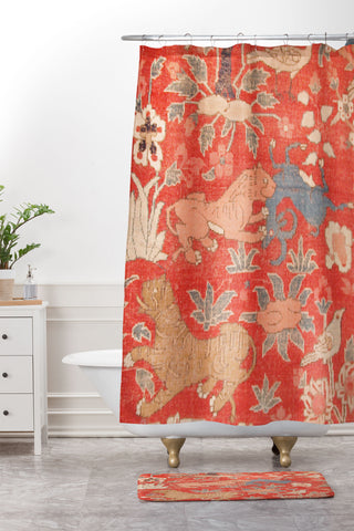 DENY Designs Mughal Period Carpet Shower Curtain And Mat