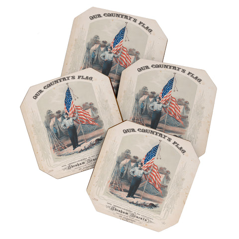 DENY Designs Our Country s Flag Coaster Set